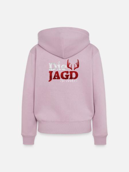 Die Jagd ist vorbei - Frauen Premium Bio Zip Hoodie - Altrosa