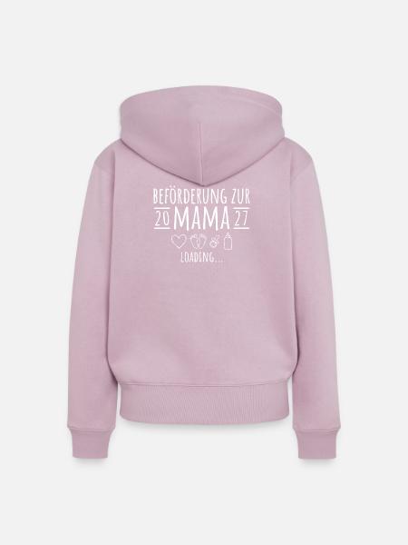 Beförderung zur Mama 2027 loading - Frauen Premium Bio Zip Hoodie - Altrosa