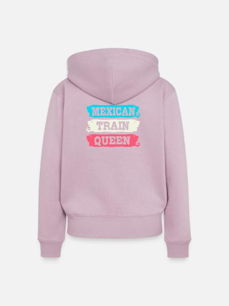 Domino Mexican Train - Frauen Premium Bio Zip Hoodie - Altrosa