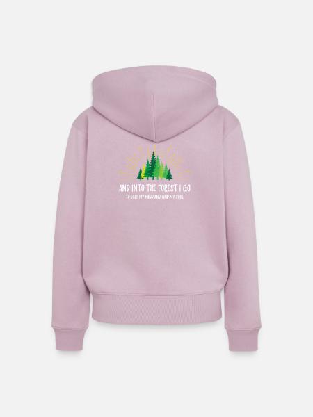 Und in den Wald gehe ich - Frauen Premium Bio Zip Hoodie - Altrosa