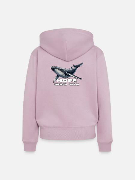 Hope Rettungsteam Wal Ostsee - Frauen Premium Bio Zip Hoodie - Altrosa