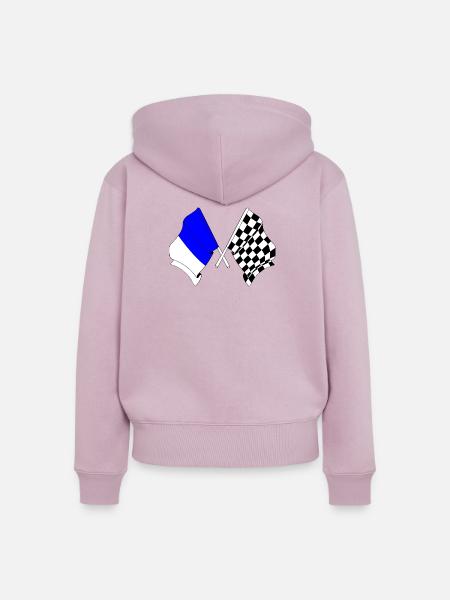 Spa-Rennflaggen - Frauen Premium Bio Zip Hoodie - Altrosa