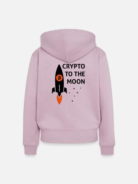 crypto - Frauen Premium Bio Zip Hoodie - Altrosa