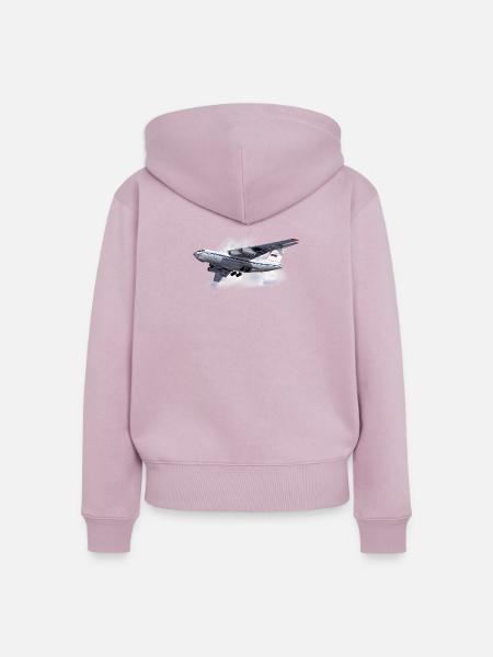 IL-76 - Frauen Premium Bio Zip Hoodie - Altrosa