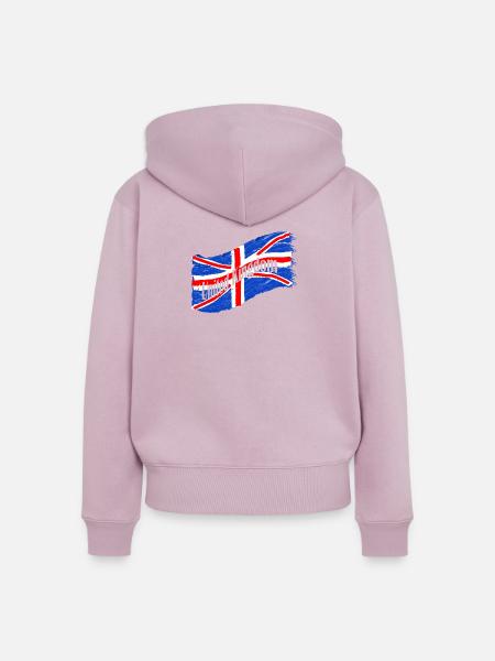 England Fahne - Frauen Premium Bio Zip Hoodie - Altrosa