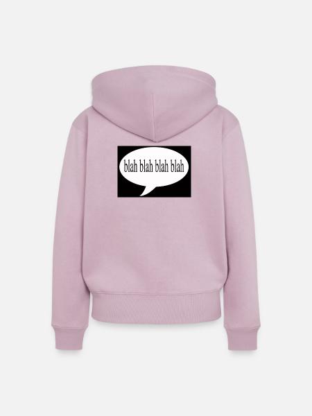 Blah Blah Blah - Frauen Premium Bio Zip Hoodie - Altrosa