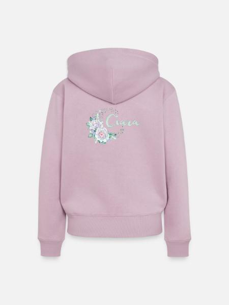 Für Ciara - Frauen Premium Bio Zip Hoodie - Altrosa