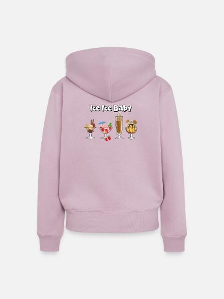 Eisbecher, Eisdessert - Frauen Premium Bio Zip Hoodie - Altrosa