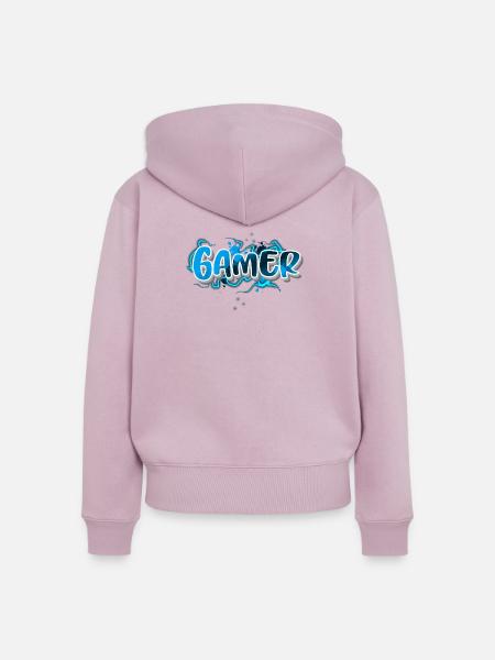 Gamer - Frauen Premium Bio Zip Hoodie - Altrosa