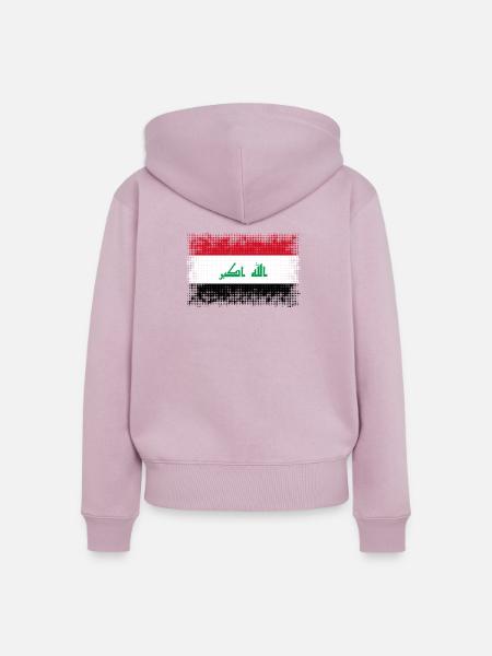 Irak - Frauen Premium Bio Zip Hoodie - Altrosa