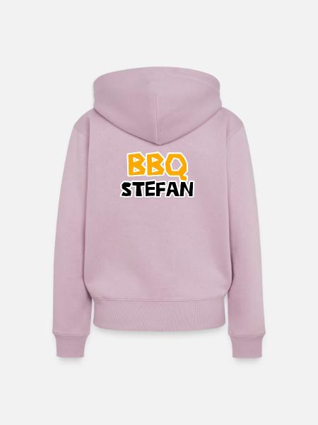STEFAN BBQ Designer - Frauen Premium Bio Zip Hoodie - Altrosa