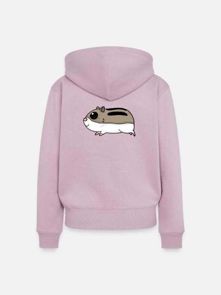 Hamster Nagetiere - Frauen Premium Bio Zip Hoodie - Altrosa