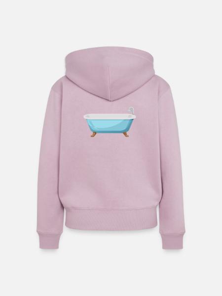 Badewanne - Frauen Premium Bio Zip Hoodie - Altrosa