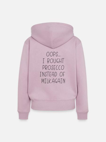 PROSECCO - Frauen Premium Bio Zip Hoodie - Altrosa