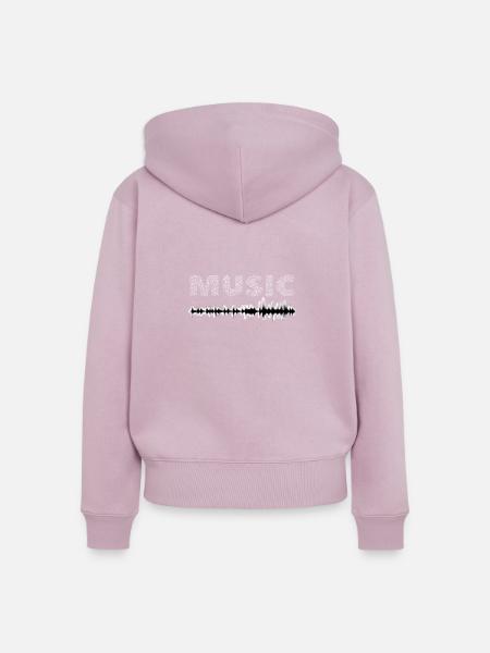 Musik Beat - Frauen Premium Bio Zip Hoodie - Altrosa