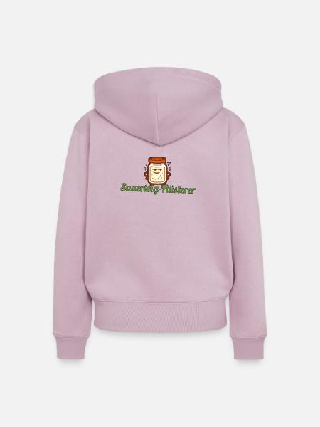 Sauerteig‑Flüsterer Shirt für Hobbybäcker - Frauen Premium Bio Zip Hoodie - Altrosa