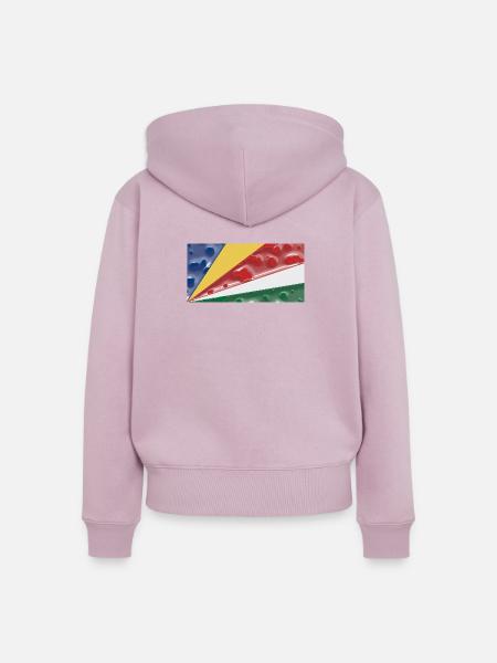Land Seychellen - Frauen Premium Bio Zip Hoodie - Altrosa