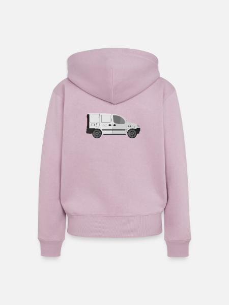 Lieferwagen - Frauen Premium Bio Zip Hoodie - Altrosa