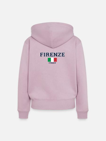 Florenz, Firenze - Frauen Premium Bio Zip Hoodie - Altrosa