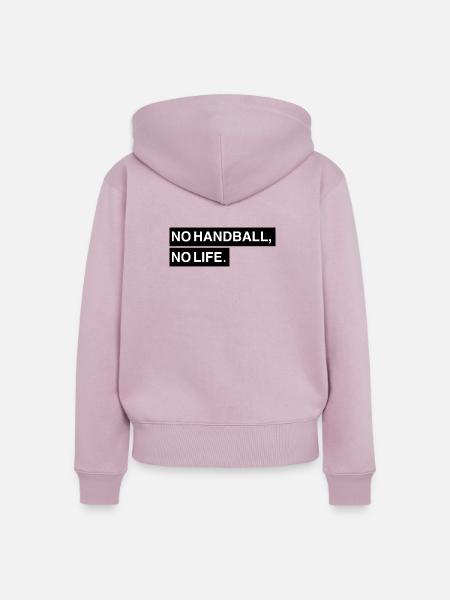 No Handball, no Life - Frauen Premium Bio Zip Hoodie - Altrosa