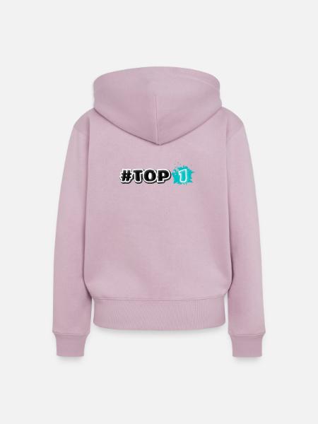 Top 1 Gaming - Frauen Premium Bio Zip Hoodie - Altrosa