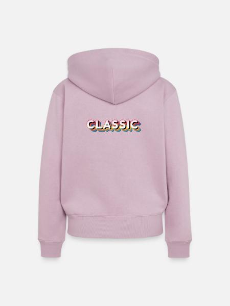 Retro Klassik - Frauen Premium Bio Zip Hoodie - Altrosa
