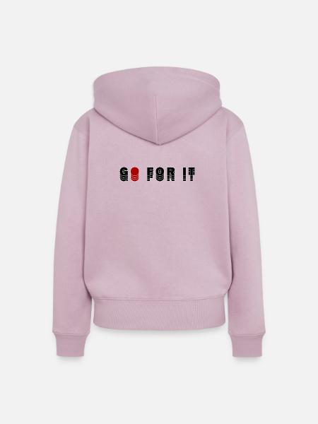 GO FOR IT - Frauen Premium Bio Zip Hoodie - Altrosa