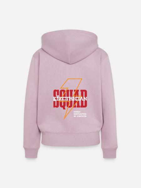 Electrician Squad Ironic Craftsman - Frauen Premium Bio Zip Hoodie - Altrosa