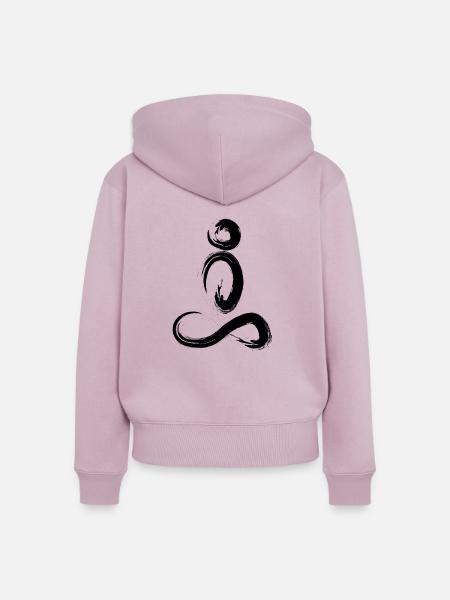 Meditation - Frauen Premium Bio Zip Hoodie - Altrosa