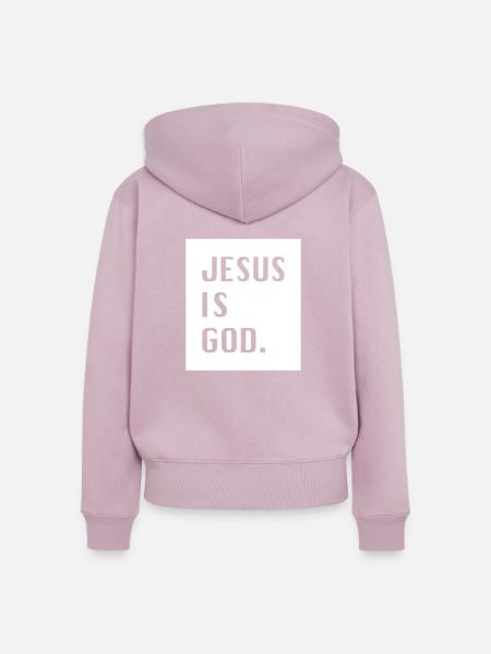 Jesus is God. - Frauen Premium Bio Zip Hoodie - Altrosa