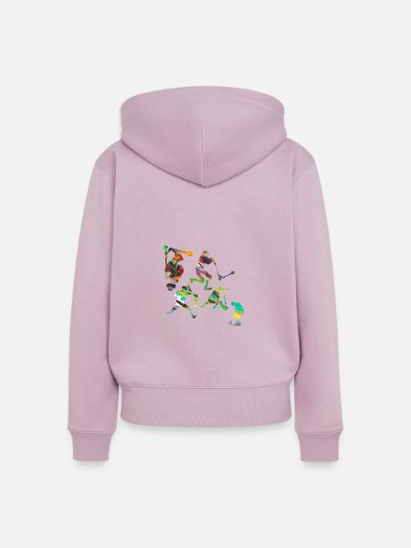 Stuntscooter,Trickscooter,tricks,stunt,e-scooter - Frauen Premium Bio Zip Hoodie - Altrosa