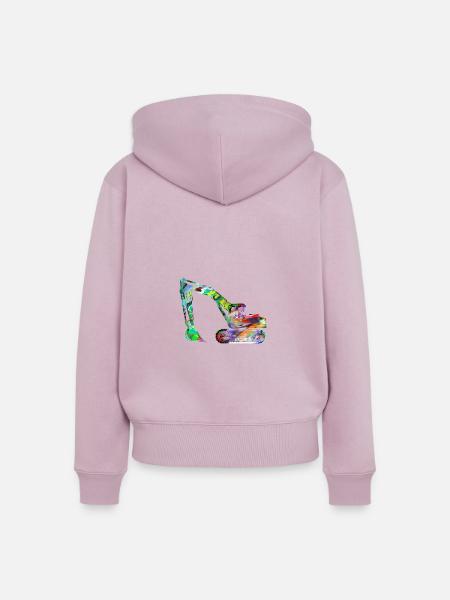 bagger,baufahrzeug,baggerfahren,graffiti - Frauen Premium Bio Zip Hoodie - Altrosa