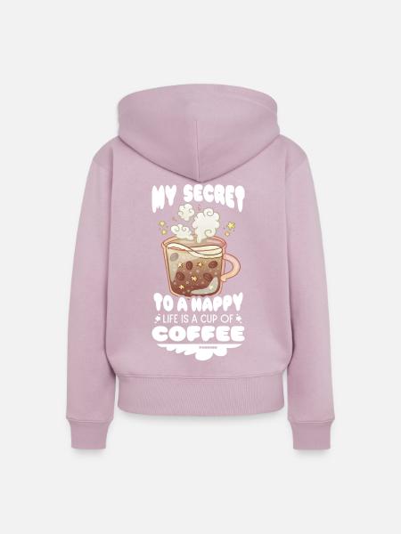 Kaffee - Frauen Premium Bio Zip Hoodie - Altrosa