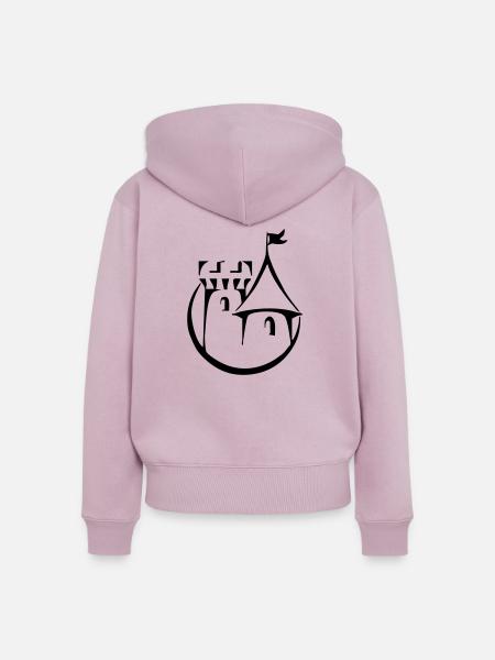 Schloss-Turm - Frauen Premium Bio Zip Hoodie - Altrosa