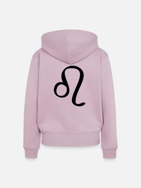 Löwe Sternzeichen - Frauen Premium Bio Zip Hoodie - Altrosa