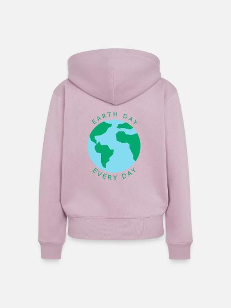 Planet Erde! - Frauen Premium Bio Zip Hoodie - Altrosa