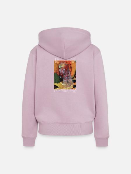 Rio1997 Collage Artwork - Frauen Premium Bio Zip Hoodie - Altrosa