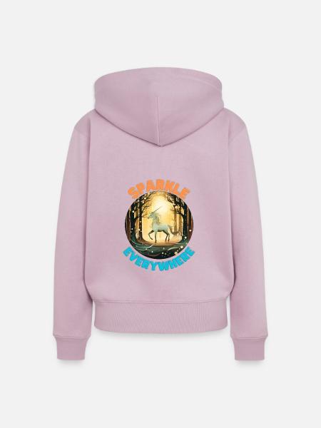Unicorn8 - Frauen Premium Bio Zip Hoodie - Altrosa