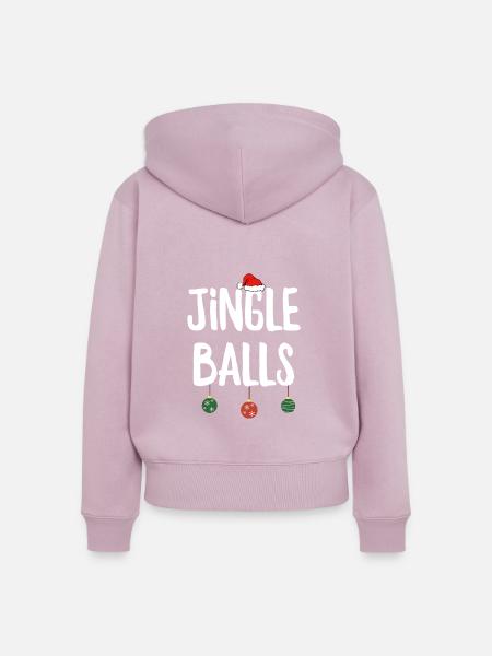Jingle Bälle - Frauen Premium Bio Zip Hoodie - Altrosa