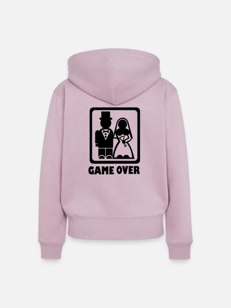 Game over - Frauen Premium Bio Zip Hoodie - Altrosa
