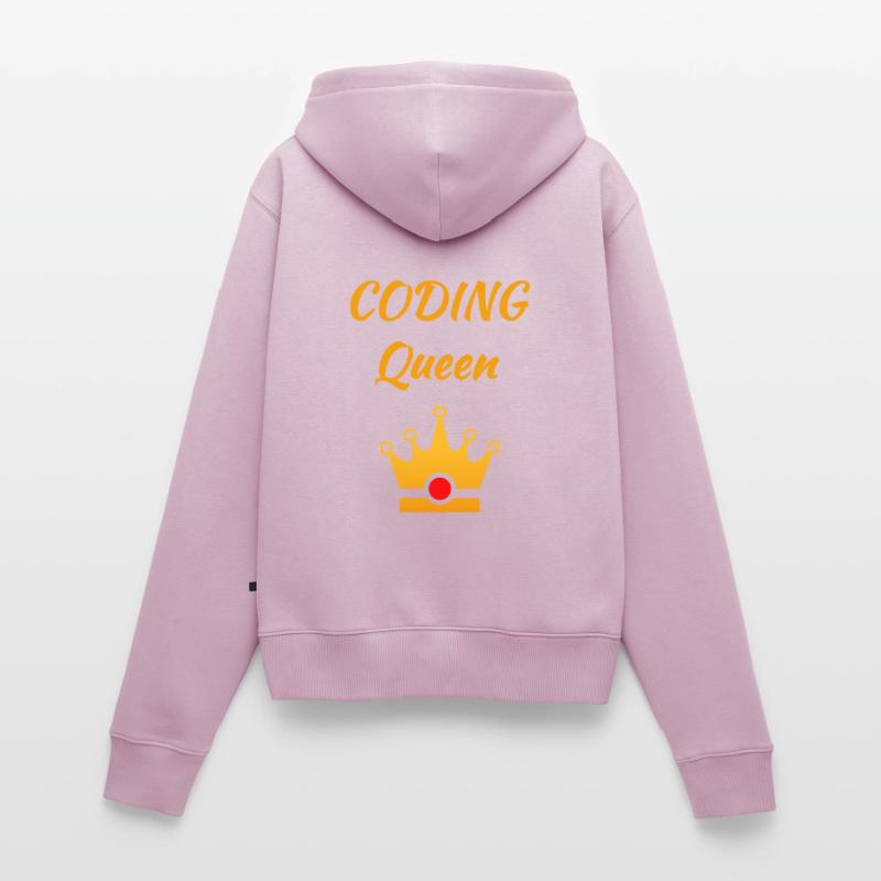 Coding Queen Queen Programmer Mrs. Software Women's Premium Organic Zip Hoodie