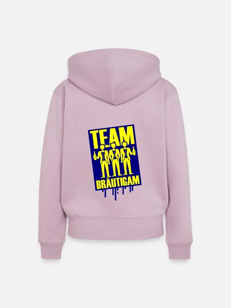 Team Bräutigam Polterhochzeit - Frauen Premium Bio Zip Hoodie - Altrosa