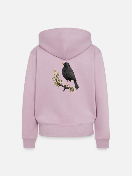 Amsel - Frauen Premium Bio Zip Hoodie - Altrosa