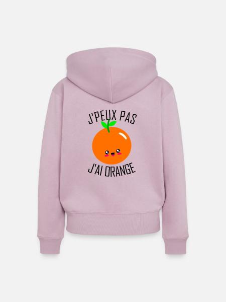 orange - Frauen Premium Bio Zip Hoodie - Altrosa