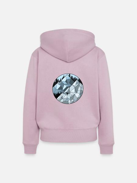 Kletterwand - Frauen Premium Bio Zip Hoodie - Altrosa