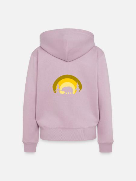 Bär im Wald - Frauen Premium Bio Zip Hoodie - Altrosa