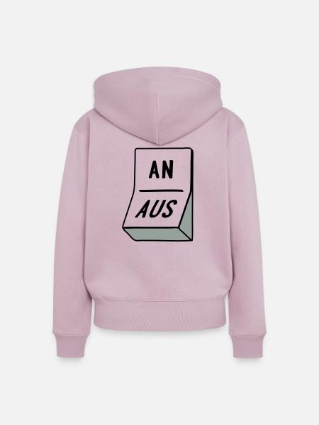 Schalter - Frauen Premium Bio Zip Hoodie - Altrosa