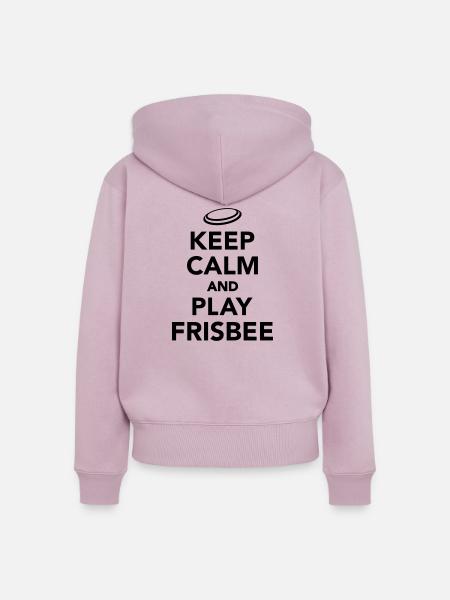 Frisbee - Frauen Premium Bio Zip Hoodie - Altrosa