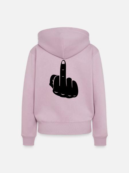 fuck_1 - Frauen Premium Bio Zip Hoodie - Altrosa