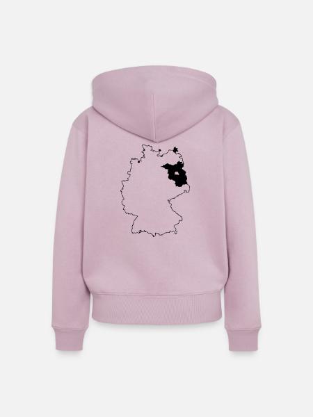 brandenburg - Frauen Premium Bio Zip Hoodie - Altrosa